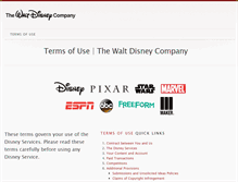 Tablet Screenshot of disneytermsofuse.com